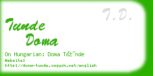 tunde doma business card